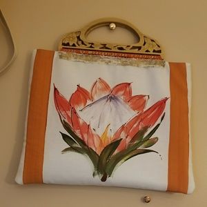 Wood handle bag